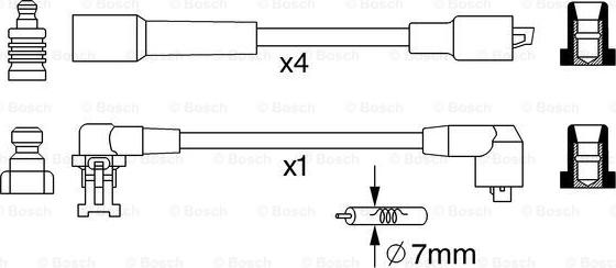 BOSCH 0 986 357 283 - Alovlanma kabeli dəsti furqanavto.az