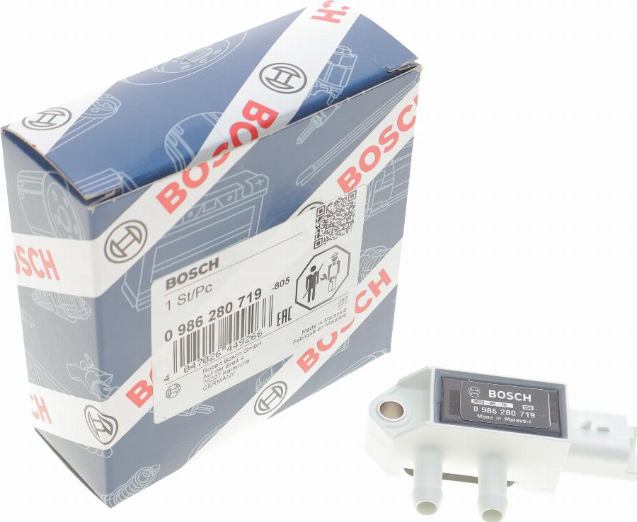 BOSCH 0 986 280 719 - Sensor, işlənmiş təzyiq furqanavto.az