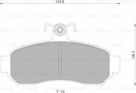 BOSCH 0 986 AB9 046 - Əyləc altlığı dəsti, əyləc diski furqanavto.az