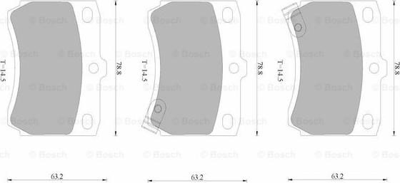 BOSCH 0 986 AB9 009 - Əyləc altlığı dəsti, əyləc diski furqanavto.az