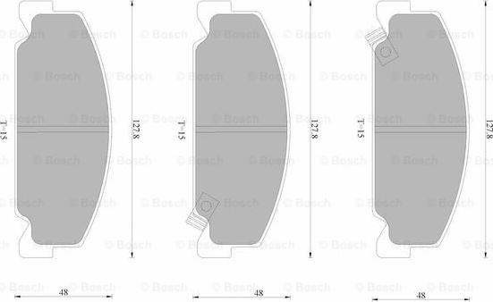 BOSCH 0 986 AB9 005 - Əyləc altlığı dəsti, əyləc diski furqanavto.az