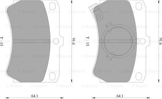 BOSCH 0 986 AB9 006 - Əyləc altlığı dəsti, əyləc diski furqanavto.az