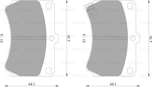 BOSCH 0 986 AB9 033 - Əyləc altlığı dəsti, əyləc diski furqanavto.az