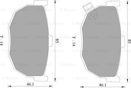 BOSCH 0 986 AB9 037 - Əyləc altlığı dəsti, əyləc diski furqanavto.az