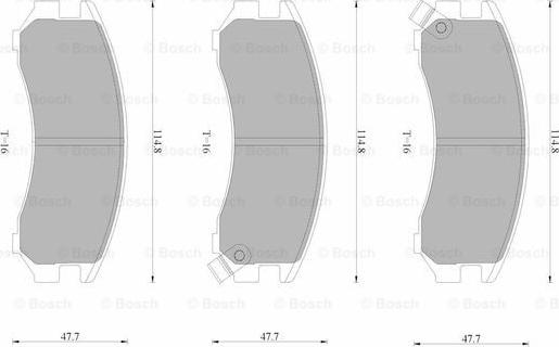 BOSCH 0 986 AB9 026 - Əyləc altlığı dəsti, əyləc diski furqanavto.az