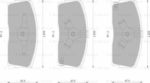 BOSCH 0 986 AB9 028 - Əyləc altlığı dəsti, əyləc diski furqanavto.az