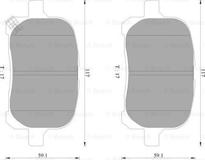 BOSCH 0 986 AB9 075 - Əyləc altlığı dəsti, əyləc diski furqanavto.az