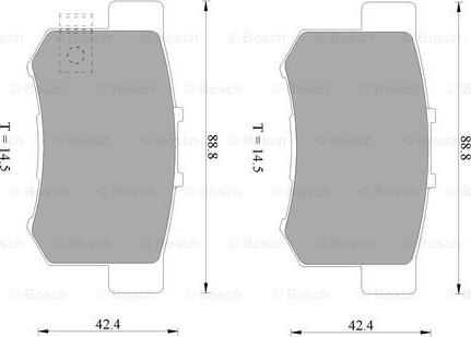 BOSCH 0 986 AB9 197 - Əyləc altlığı dəsti, əyləc diski furqanavto.az