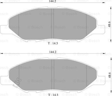 BOSCH 0 986 AB9 147 - Əyləc altlığı dəsti, əyləc diski furqanavto.az