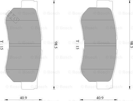 BOSCH 0 986 AB9 150 - Əyləc altlığı dəsti, əyləc diski furqanavto.az