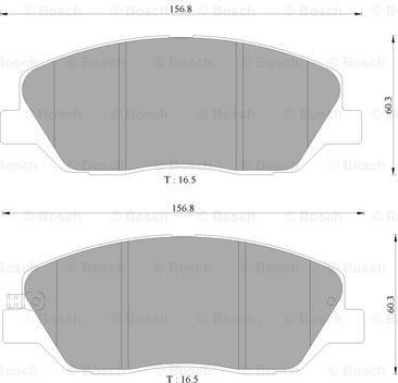 BOSCH 0 986 AB9 151 - Əyləc altlığı dəsti, əyləc diski furqanavto.az