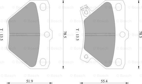 BOSCH 0 986 AB9 153 - Əyləc altlığı dəsti, əyləc diski furqanavto.az