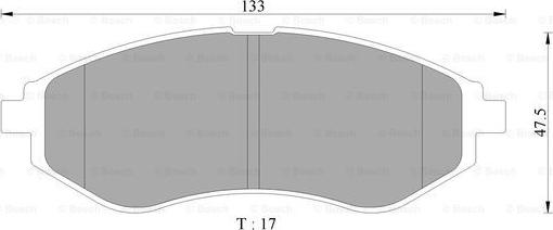 BOSCH 0 986 AB9 104 - Əyləc altlığı dəsti, əyləc diski www.furqanavto.az