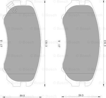 BOSCH 0 986 AB9 106 - Əyləc altlığı dəsti, əyləc diski furqanavto.az