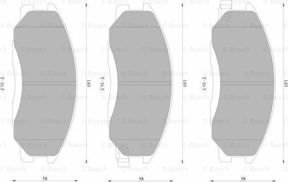 BOSCH 0 986 AB9 127 - Əyləc altlığı dəsti, əyləc diski furqanavto.az