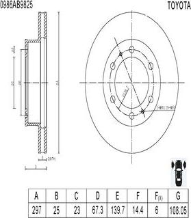 BOSCH 0 986 AB9 825 - Əyləc Diski furqanavto.az