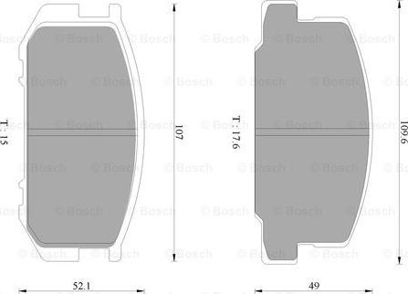 BOSCH 0 986 AB9 312 - Əyləc altlığı dəsti, əyləc diski furqanavto.az