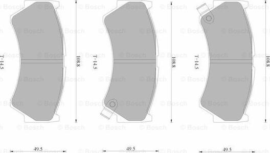 BOSCH 0 986 AB9 386 - Əyləc altlığı dəsti, əyləc diski furqanavto.az