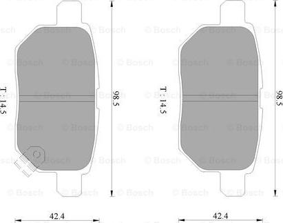 BOSCH 0 986 AB9 328 - Əyləc altlığı dəsti, əyləc diski furqanavto.az