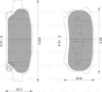 BOSCH 0 986 AB9 374 - Əyləc altlığı dəsti, əyləc diski furqanavto.az