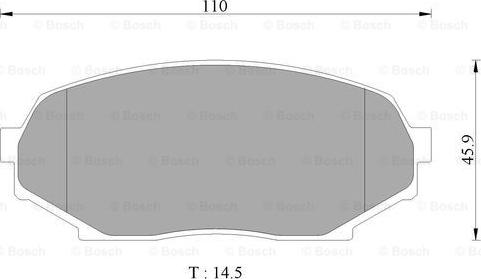 BOSCH 0 986 AB9 252 - Əyləc altlığı dəsti, əyləc diski furqanavto.az