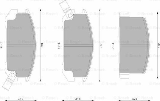 BOSCH 0 986 AB9 261 - Əyləc altlığı dəsti, əyləc diski furqanavto.az