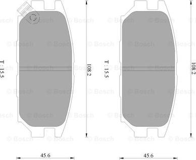 BOSCH 0 986 AB9 226 - Əyləc altlığı dəsti, əyləc diski furqanavto.az