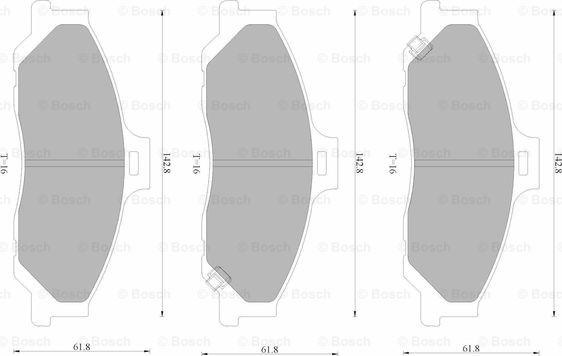 BOSCH 0 986 AB4 588 - Əyləc altlığı dəsti, əyləc diski furqanavto.az