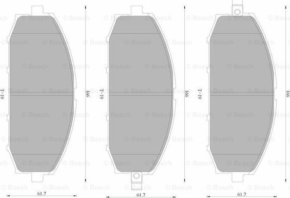 BOSCH 0 986 AB4 587 - Əyləc altlığı dəsti, əyləc diski furqanavto.az