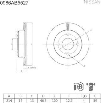 BOSCH 0 986 AB5 527 - Əyləc Diski furqanavto.az