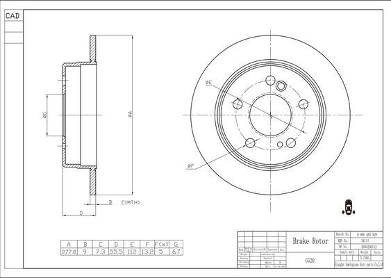 BOSCH 0 986 AB5 828 - Əyləc Diski furqanavto.az