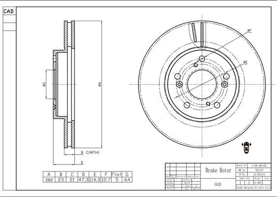 BOSCH 0 986 AB6 650 - Əyləc Diski furqanavto.az