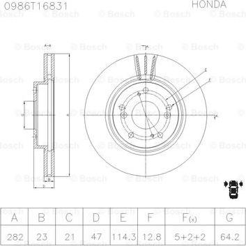 BOSCH 0 986 AB6 831 - Əyləc Diski furqanavto.az