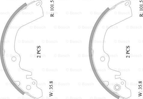 BOSCH 0 986 AB0 835 - Əyləc Başlığı Dəsti furqanavto.az