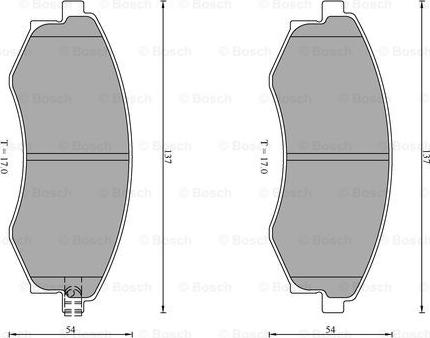 BOSCH 0 986 AB0 205 - Əyləc altlığı dəsti, əyləc diski furqanavto.az