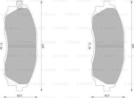 BOSCH 0 986 AB0 215 - Əyləc altlığı dəsti, əyləc diski furqanavto.az