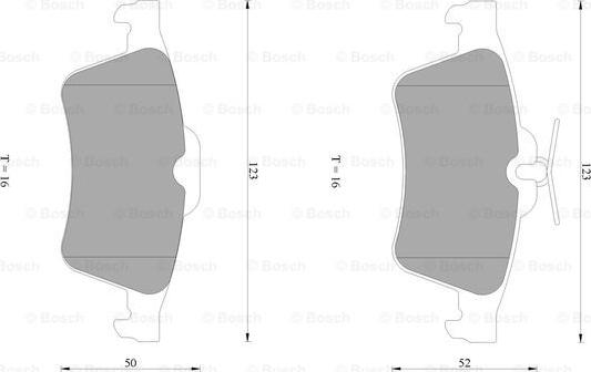 BOSCH 0 986 AB1 445 - Əyləc altlığı dəsti, əyləc diski www.furqanavto.az