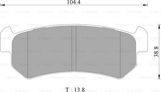 BOSCH 0 986 AB1 442 - Əyləc altlığı dəsti, əyləc diski furqanavto.az