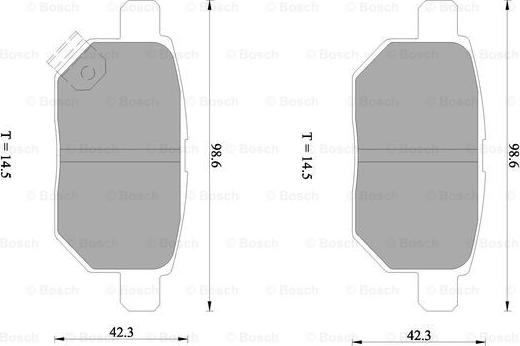 BOSCH 0 986 AB1 453 - Əyləc altlığı dəsti, əyləc diski furqanavto.az