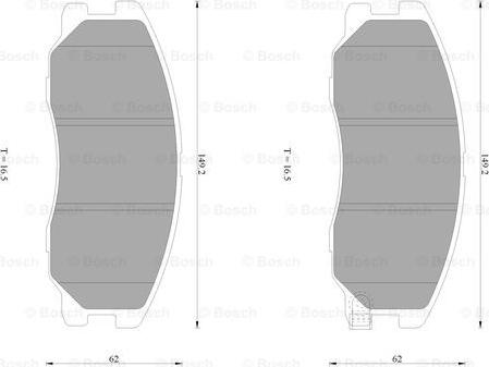 BOSCH 0 986 AB1 469 - Əyləc altlığı dəsti, əyləc diski furqanavto.az