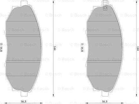 BOSCH 0 986 AB1 468 - Əyləc altlığı dəsti, əyləc diski furqanavto.az