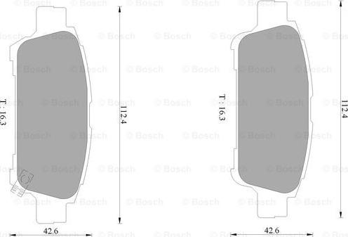 BOSCH 0 986 AB1 400 - Əyləc altlığı dəsti, əyləc diski furqanavto.az