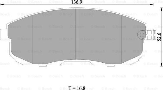 BOSCH 0 986 AB1 407 - Əyləc altlığı dəsti, əyləc diski furqanavto.az