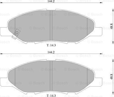 BOSCH 0 986 AB1 418 - Əyləc altlığı dəsti, əyləc diski furqanavto.az