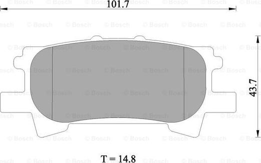 BOSCH 0 986 AB1 412 - Əyləc altlığı dəsti, əyləc diski www.furqanavto.az