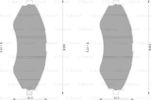 BOSCH 0 986 AB1 433 - Əyləc altlığı dəsti, əyləc diski furqanavto.az