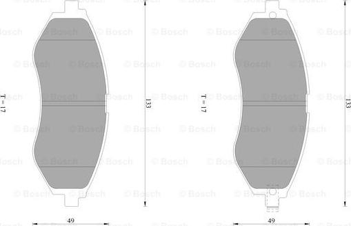 BOSCH 0 986 AB1 432 - Əyləc altlığı dəsti, əyləc diski www.furqanavto.az