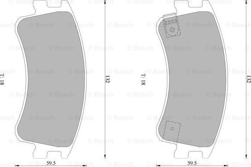 BOSCH 0 986 AB1 437 - Əyləc altlığı dəsti, əyləc diski furqanavto.az