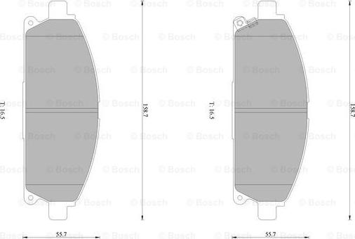 BOSCH 0 986 AB1 428 - Əyləc altlığı dəsti, əyləc diski furqanavto.az