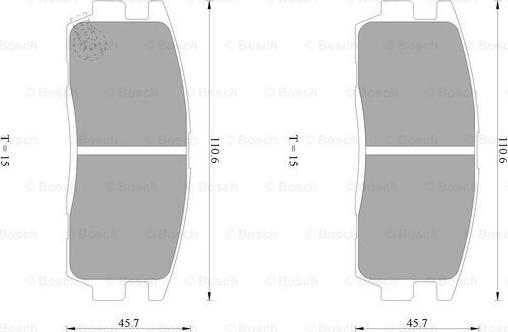 BOSCH 0 986 AB1 470 - Əyləc altlığı dəsti, əyləc diski furqanavto.az